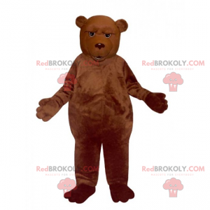 Mascote urso marrom de pêlo macio - Redbrokoly.com