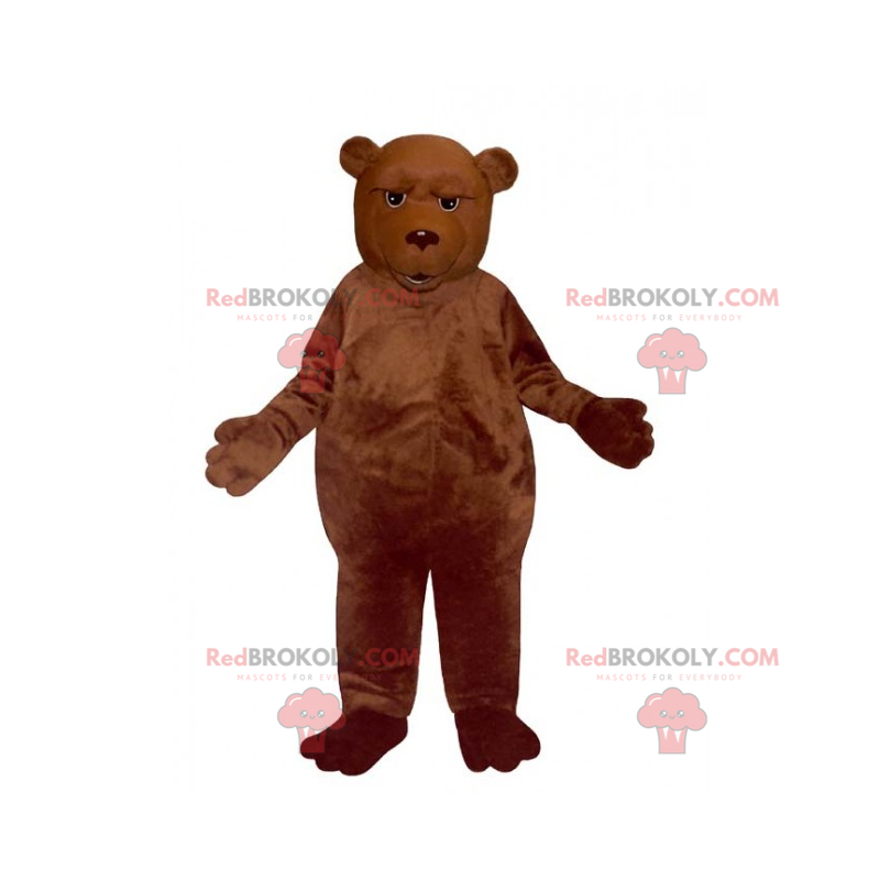 Mascote urso marrom de pêlo macio - Redbrokoly.com