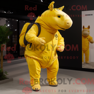 Yellow Rhinoceros mascot...