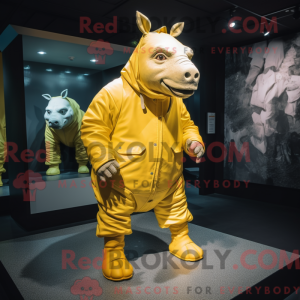 Yellow Rhinoceros mascot...