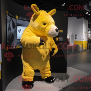 Yellow Rhinoceros mascot...