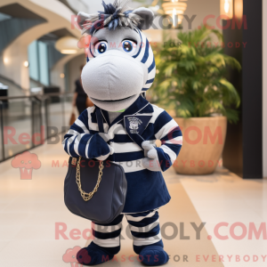 Navy Zebra-maskotdraktfigur...