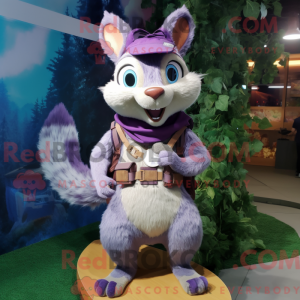 Lavendel ekorn maskot...