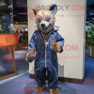 Navy Hyæne maskot kostume...
