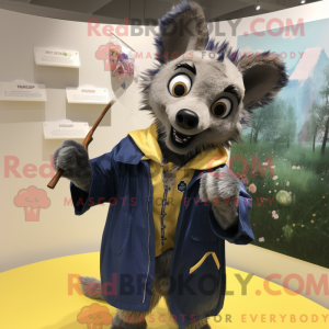 Navy Hyæne maskot kostume...