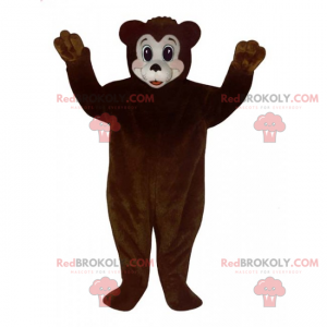 Brown bear mascot and white face - Redbrokoly.com