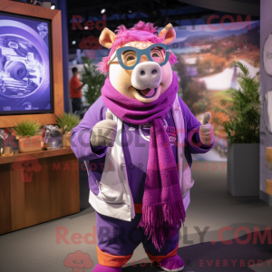 Postava maskota Purple Sow...