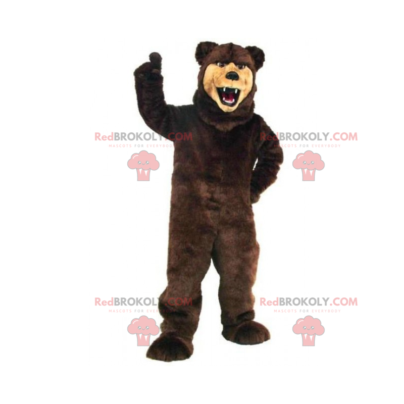Bear maskot beige næse - Redbrokoly.com