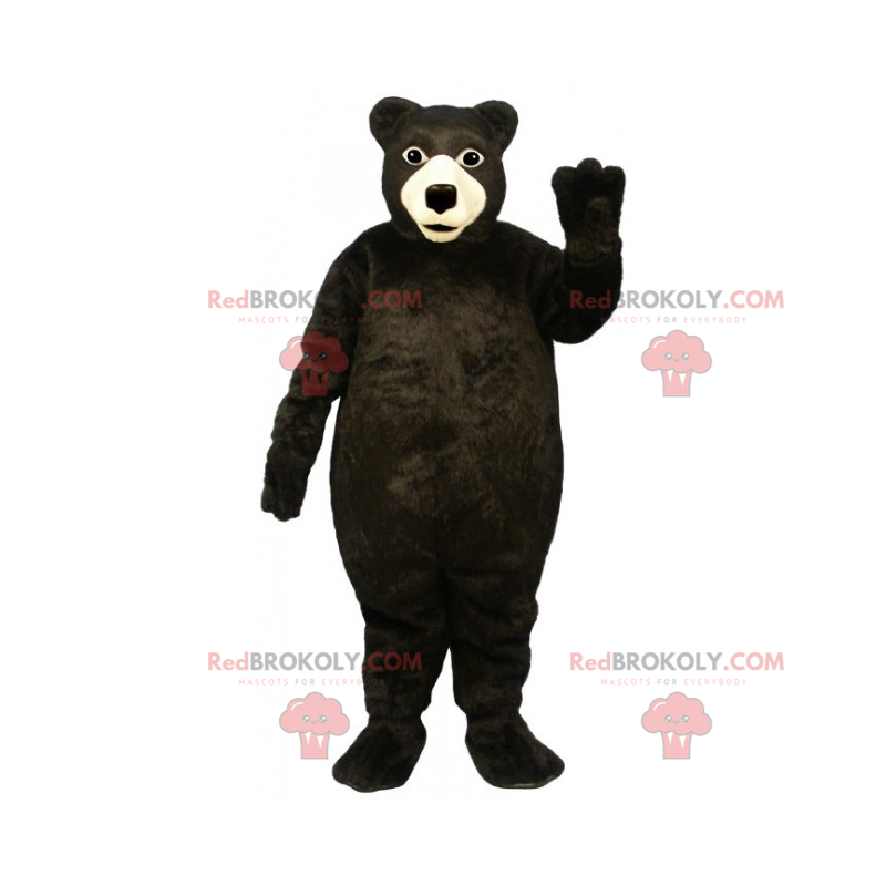 Klassisk sort bjørnemaskot - Redbrokoly.com