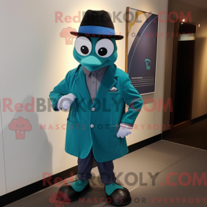 Teal Squash-mascottekostuum...