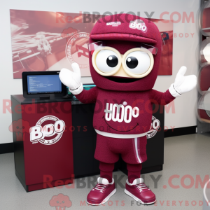 Maroon Pho maskotdraktfigur...