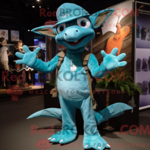 Cyan Pterodactyl máscara...