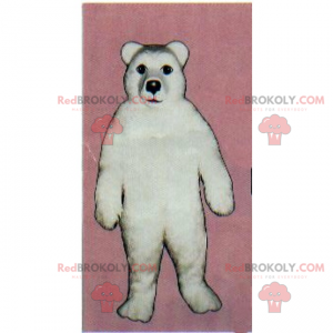 Mascote urso polar branco - Redbrokoly.com