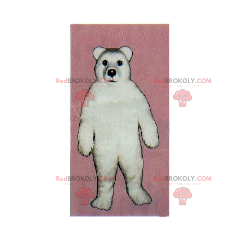 Biała maskotka niedźwiedź polarny - Redbrokoly.com