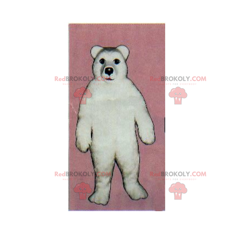 Mascote urso polar branco - Redbrokoly.com