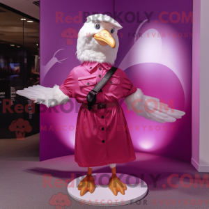 Magenta Måge maskot kostume...