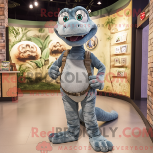 Grå Anaconda maskot drakt...