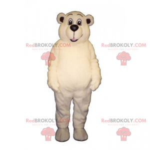 Mascotte d'ours polaire souriant - Redbrokoly.com