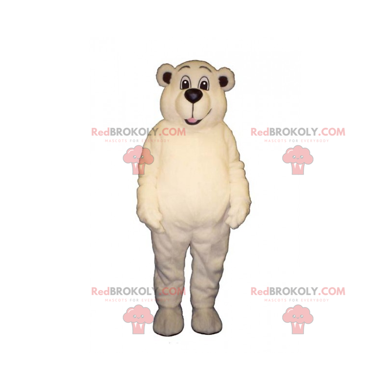 Mascotte d'ours polaire souriant - Redbrokoly.com