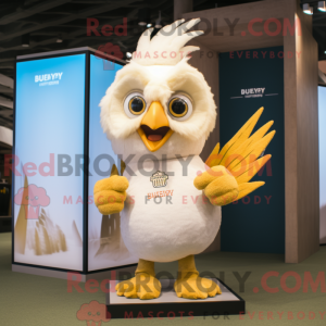 Cream Harpy mascot costume...