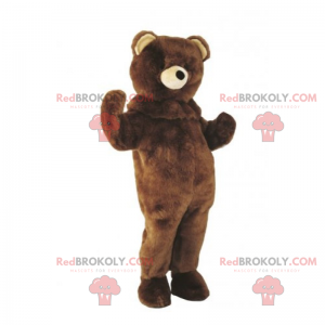 Mascotte d'ourson au nez blanc - Redbrokoly.com