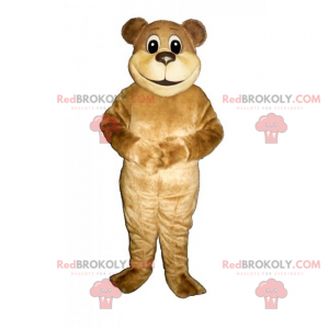 Bear mascot beige hair - Redbrokoly.com