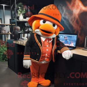 Orange Clown Fish mascot...