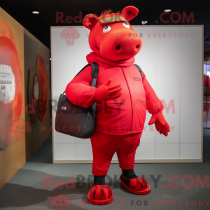 Red Sow mascot costume...