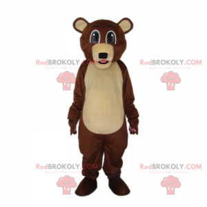 Bear maskot med store øjne - Redbrokoly.com