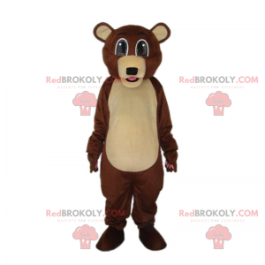 Urso mascote com olhos grandes - Redbrokoly.com