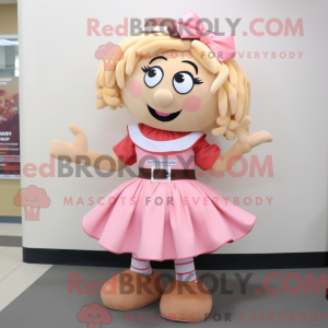 Tan Pink mascot costume...