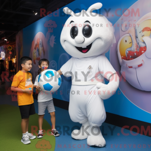 White Soccer Ball maskot...