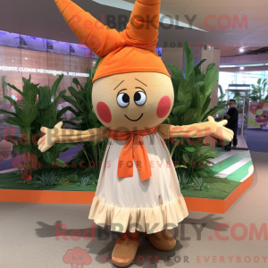 Tan Carrot mascottekostuum...