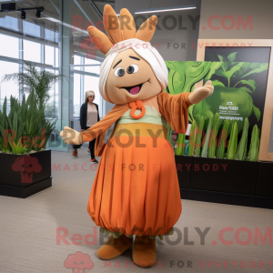Tan Carrot mascottekostuum...