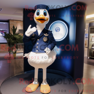 Navy Swan-mascottekostuum...