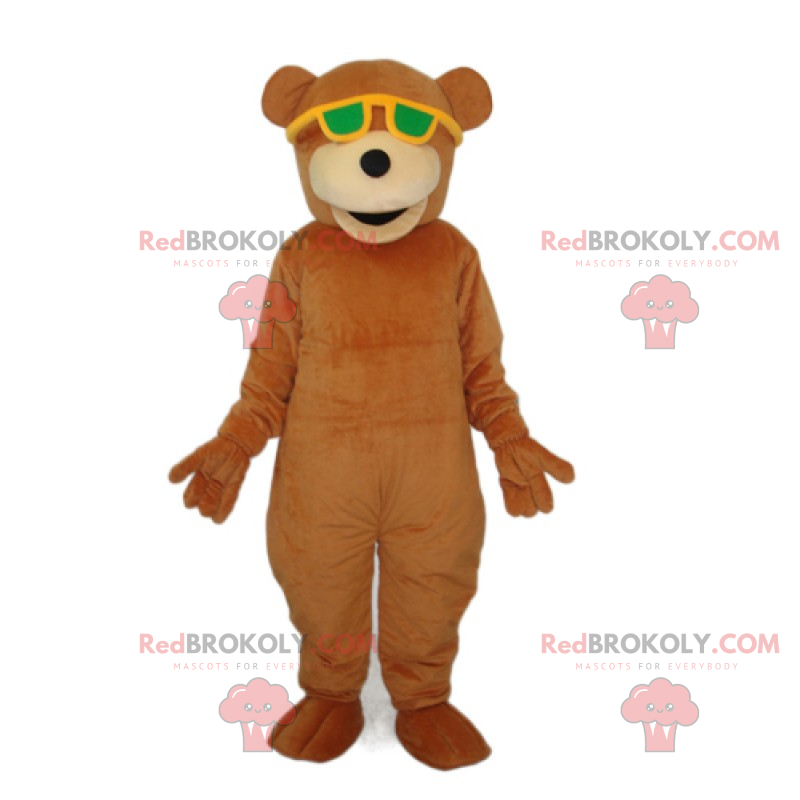 Mascota del oso de peluche con gafas de sol - Redbrokoly.com Mascota del oso de peluche con gafas de sol - Redbrokoly.com