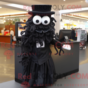 Sort Fried Calamari maskot...