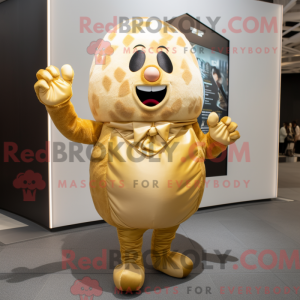 Fantasia de mascote de batata dourada com macacão e luvas - Mascotes de batata - REBROKO_268374 - RedBrokoly.com