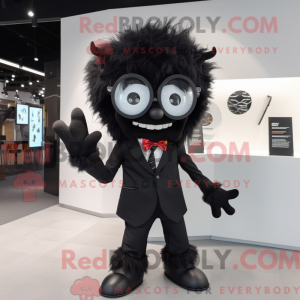 Sort Dæmon maskot kostume...