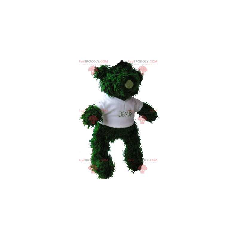 Kleines grünes Teddybärmaskottchen mit T-Shirt - Redbrokoly.com