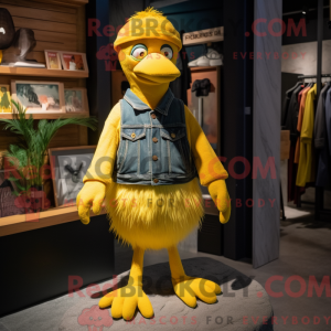Gul krage maskot kostume...