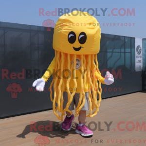 Mascotte de méduse jaune...