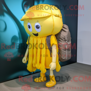 Mascotte de méduse jaune...