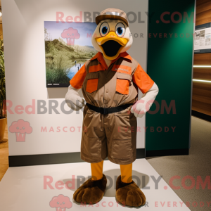 Brown Geese mascot costume...