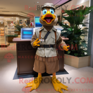 Brune gæs maskot kostume...