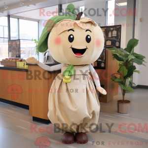 Beżowy eplemaskotdraktfigur...