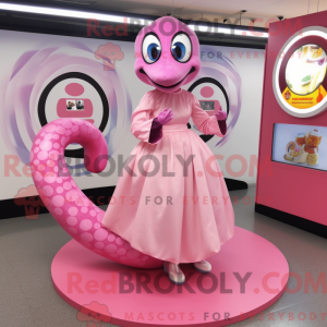 Pink Snake-mascottekostuum...