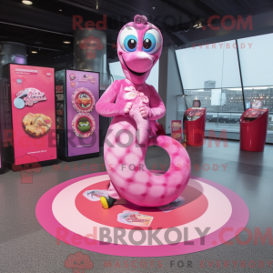 Pink Snake mascot costume...