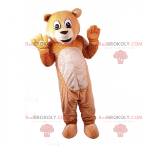 Béžový medvídek maskot - Redbrokoly.com
