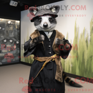 Black Civet mascot costume...
